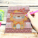 DIY Special Shaped Diamond Painting Lion 50 Pages A5 Drawing Notebook Craft