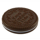 Portable Cute Chocolate Cookie Shape Cosmetic Makeup Mirror + Comb Lady Gir