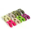 New 10pcs Home Mini Flocking Hook Clothes Hanger Easy Hanging Closet Orga ZVN