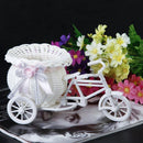 Rattan Tricycle Bike Flower Basket Vase Storage Home Wedding Party Decor Nice