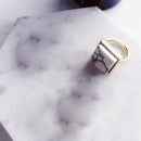 Geometric Big Finger Ring Boho Ethnic Women Hippie Ring Square E2R9