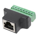 RJ45 Ethernet Female to 8 Pin Screw Terminal Adapter Connector for CCTV DVR