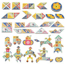 1 Set Children Wooden Toys Tangram Early Education Puzzle Building Blocks