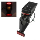 Black Motorcycle Rear Fender Mudguard with LED Brake Tail Light Accessories