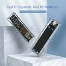 Transparent M.2 NGFF USB 3.1 Type-C SSD Hard Disk Drive Enclosure 5Gbps HDD Case