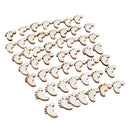 50Pcs DIY Wooden Foot Shaped Natural Wood Decoration Hand-made Graffiti ChipsOZ