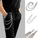 3 Layers Stainless steel Men Trouser Pant Wallet  Belt Ring Chain Punk KeyringFD