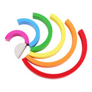 Handmade Wooden Rainbow Stacking Stacker Toddler Montessori Toys