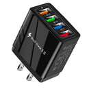 USB Hub Wall Charger Power Adapter US Plug Charging Block Black