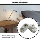 Portable AC 250V 16A 3500W EU Plug 1 to 2 Socket Adapter Converter Outlet