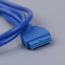 2 ports USB 3.0 Back Panel Expansion Bracket to 20-Pin Header Cable Motherboard_