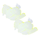2Pcs Silicone Artificial Coral Plant for Aquarium Tank Underwater Decor --Yellow