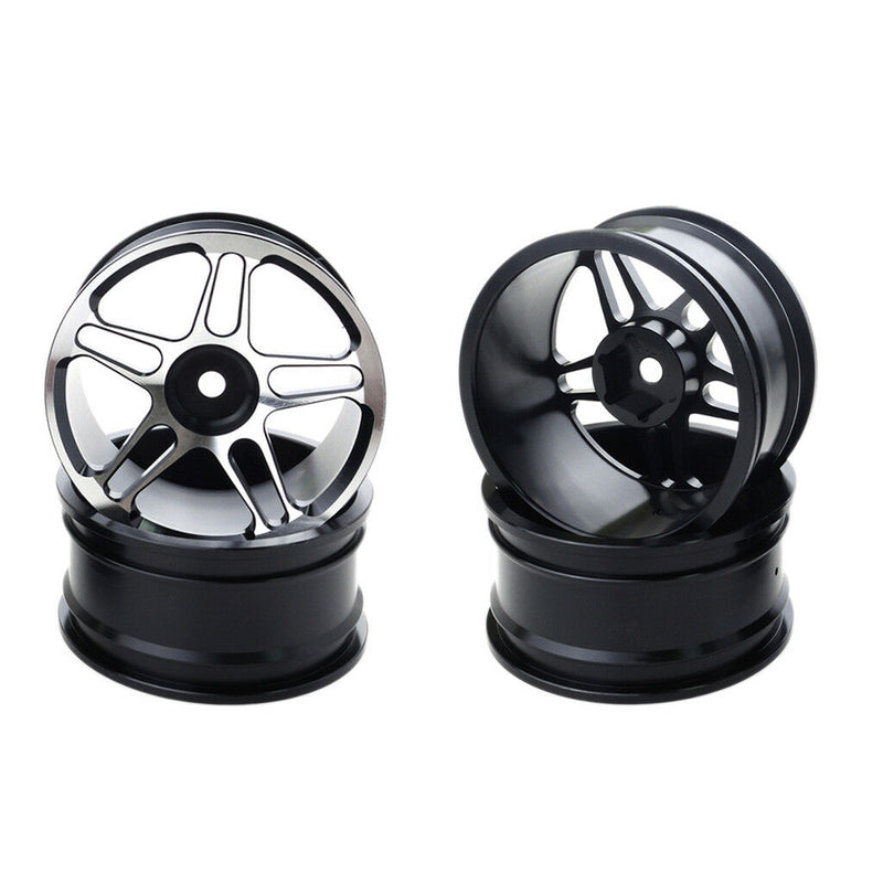 4pcs Aluminum Wheel Rims for HSP HPI Kyosho 1:10 On-Road RC Flat Racing Car