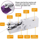 MIni Handheld Sewing Machines with10pcs Cotton Embroidery Sewing Threads A
