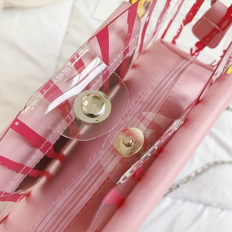 Transparent Pvc Jelly Beach Bag Ladies Handbag Large Capacity Shoulder Bag  S2K3