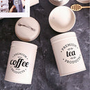 3pcs Retro Tea Coffee Sugar Canister Kitchen Jars Pots Tin Iron w/ Lid