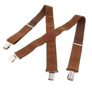 Heavy Duty Clip Suspenders, Mens Adjustable X Back Straps with Non Slip Clips