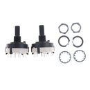 2x 1 Pole 12 Position Panel PCB Wiring Rotary Switch 18 Teeth Shaft Adjustabl Ew
