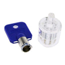 7 pins Tubular Lock Transparent practice lock with New key D2S5