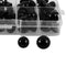 100pcs 9-15mm Round Mushroom Domed Black Plastic Safety Eyes and Nose for Bear,