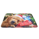 Christmas Door Carpet Anti-skid Shaggy Area Rug Soft Bedroom Floor Mat Dog
