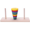 Wooden Colorful Ten-storey Tower of Logic Puzzle Brain Teaser Intellectual  H7K8