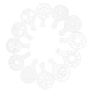 12pcs Coffee Barista Stencils Template Strew Flowers Duster Spray Symbol