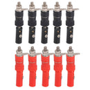 4mm Insulated Banana Male Plug Audio Socket New 10 Pairs Red+Black