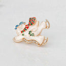 Christmas Skating Brooch Corsage Gifts Banquet Pins Decorations Badge New Y