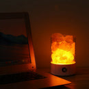 USB Real Himalayas Salt Crystal Rock Lamp Good for Health Small Mineral Neg