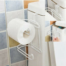 Iron Paper Roll Towel Holder Racks Under Cabinet Door Drawer