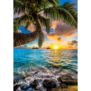 5D DIY Full Drill Diamond Painting Coconut Tree Sea Cross Stitch Embroidery