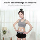 Electric Pulse Back Neck Massager Far Infrared Heating Pain Relief Tool