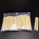 100pcs Wood Wooden Handle Stick Cotton Swabs Buds Cleaning Tool Medical Makeup