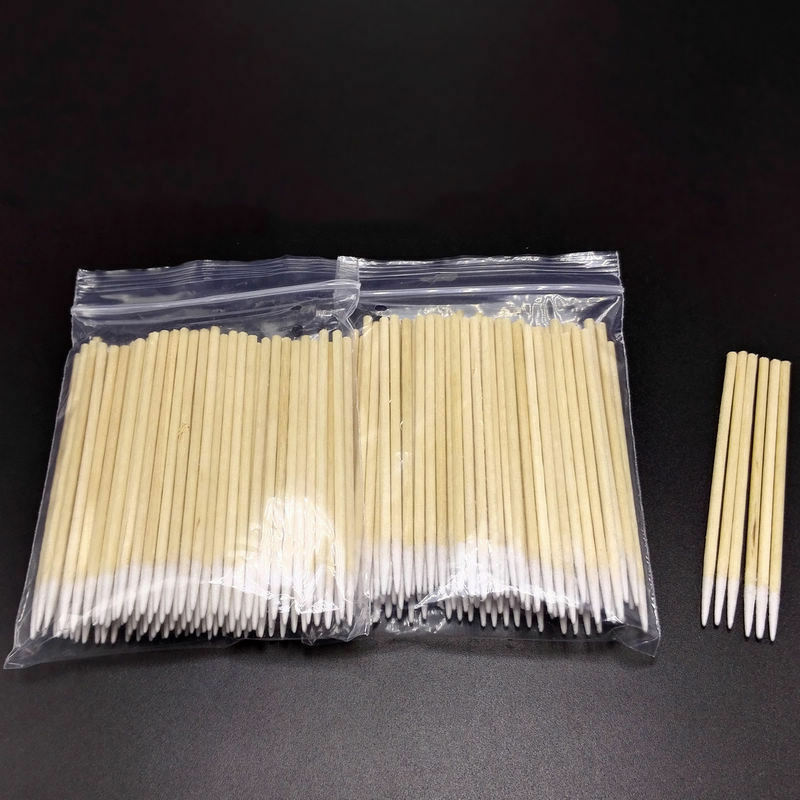 100pcs Wood Wooden Handle Stick Cotton Swabs Buds Cleaning Tool Medical Makeup