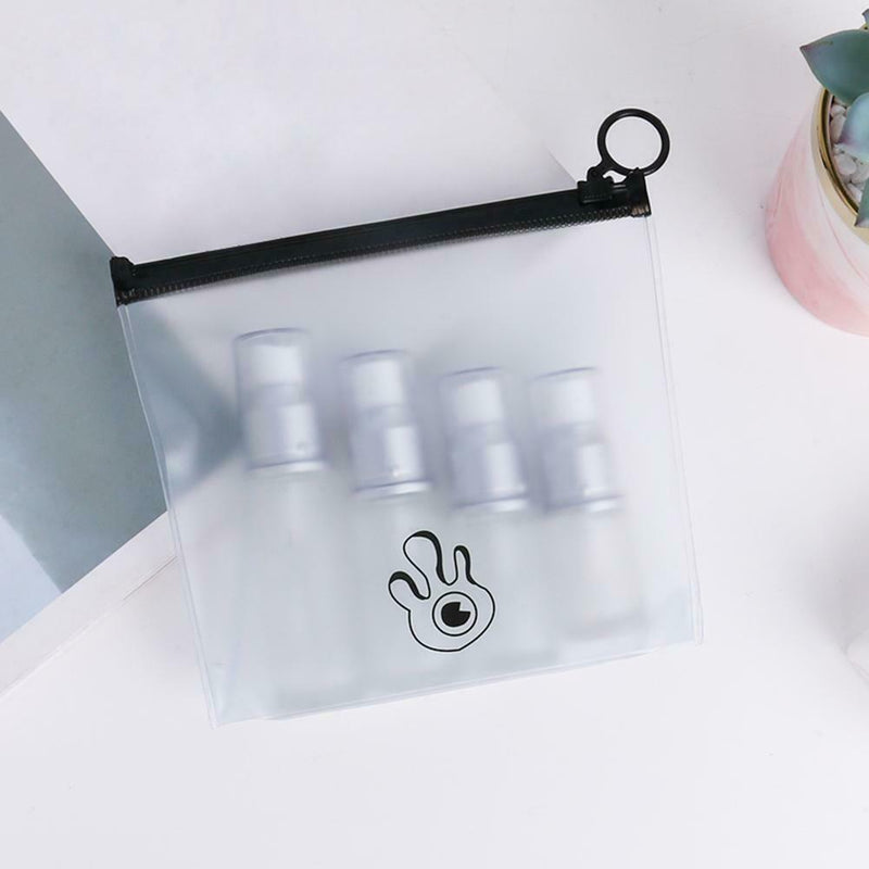 Clear PVC Waterproof Makeup Bag Transparent Travel Cosmetic Wash Pouch (M) A