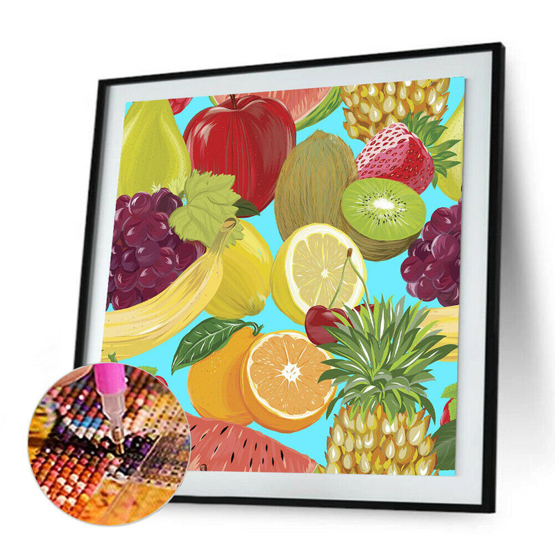5D Kit Mosaic Art DIY Diamond Full Round Drill Painting Fruit Wall Decor