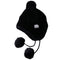 Bluetooth Headphones Beanie Hat Smart Wireless Headset Knit Smart Cap Black