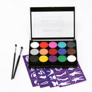 Non-Grease Face Paint Kit for Kids and Adults -15 Colors Face Painting Palette