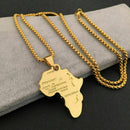 Men Charm Metal .African Africa Map Pendant Necklace Alloy Chain Gift