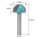 5Pcs 6mm Shank Round Nose Cove Core Box Router Bit Cutter for Woodworking