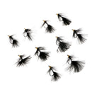 10pcs 3.7cm Wooly Bugger Flies Black Sinking Wet Bass Trout Fishing Flies