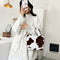 Plush Messenger Bag Women Winter Fashion Shoulder Fluffy Handbag (Brown)