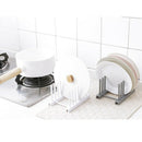 Kitchen Organizer Pot Lid Rack Dish Rrain Rack Spoon Holder Shelf Cutting B G5S3