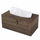 1PC Useful Wooden Retro Tissue Box Cover Paper Napkin Holder Case Home Car De X5