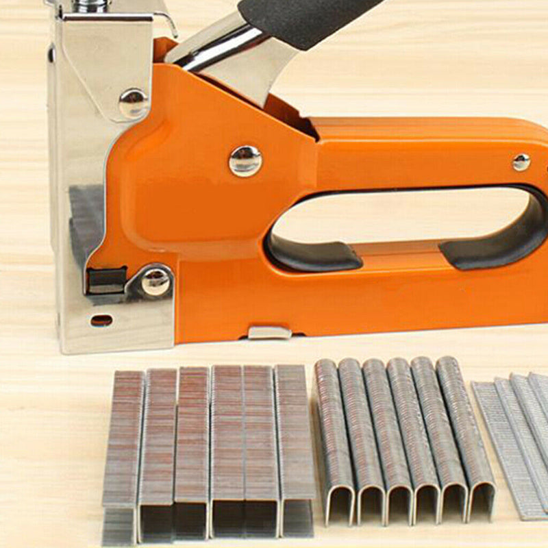 Heavy Duty 3 in 1 Steel Staple  Tacker & 600 Staples Nail Upholstery Stapler