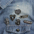 6PCS/Set Punk Enamel Brooch Pin Gift Shirt Collar Lapel Corsage Pin Jewelry FT
