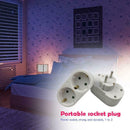 Portable AC 250V 16A 3500W EU Plug 1 to 2 Socket Adapter Converter Outlet