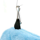 Warm Soft Plush Birds Parrot Hammock Nest Pet Hang Bed Cage House (Blue S