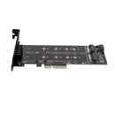 PCI-E 4X to NGFF SSD Riser Card B-Key+M-Key M.2 NGFF+NVME Dual PCIE Adapter